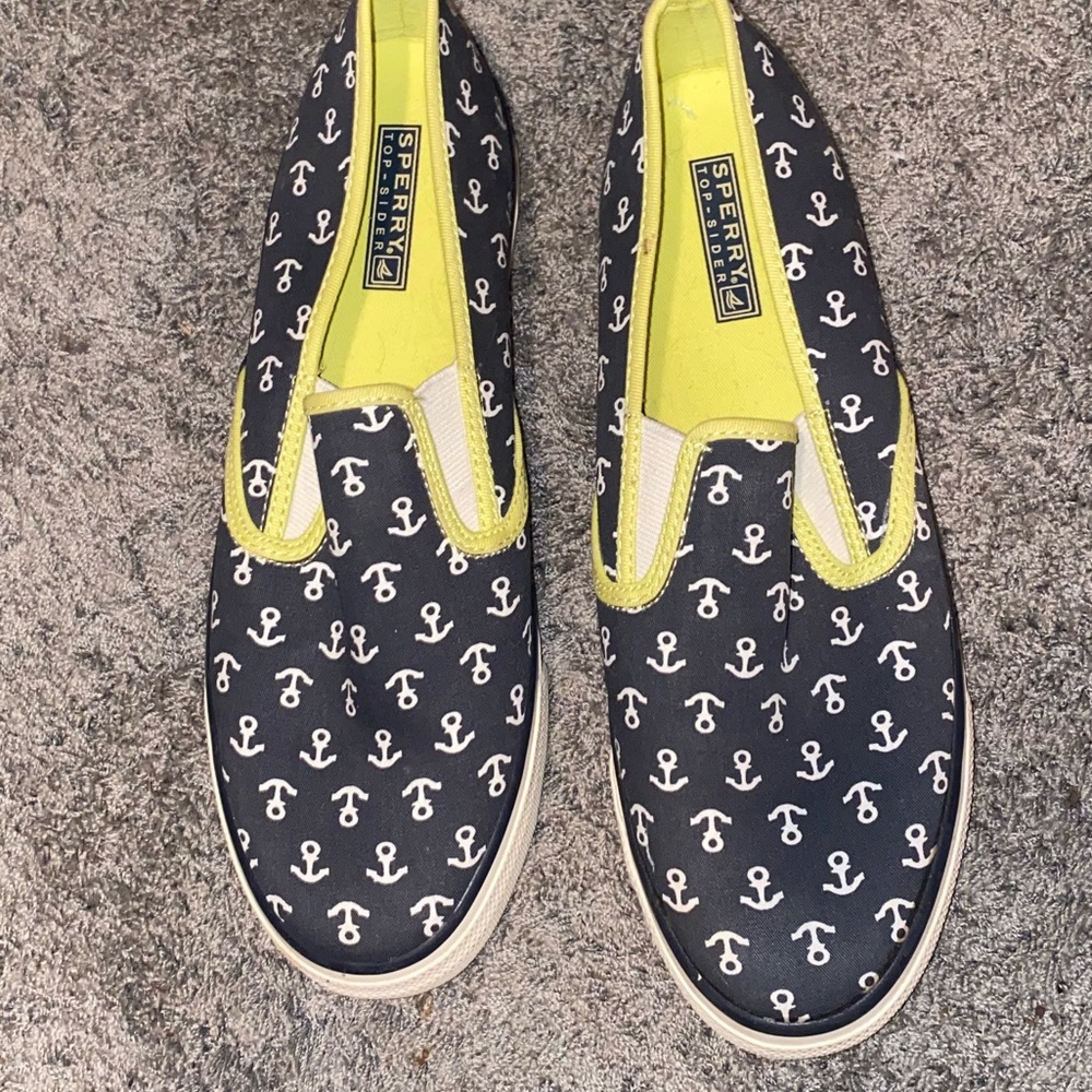 Sperry canvas slip ons
